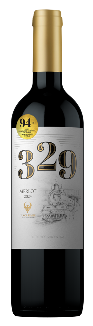 Vino 329 Merlot 2024 - botella 750 ml