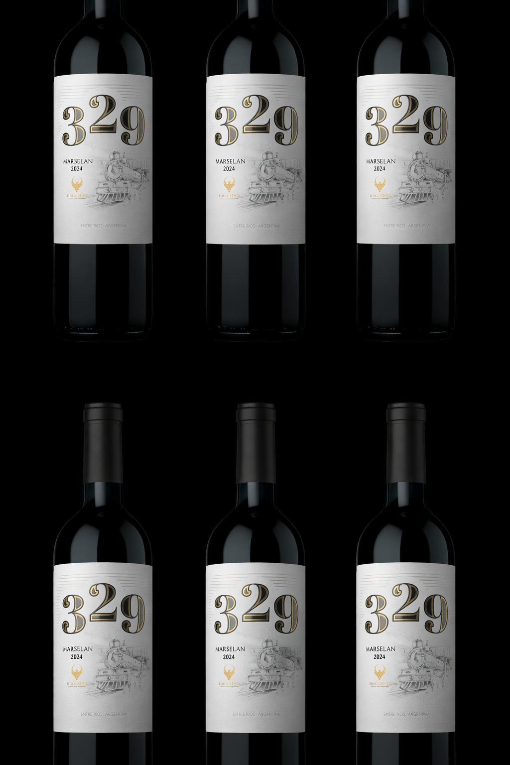 Vino 329 Marselan DOBLE ORO y GRAN ORO - CAJA x 6 botellas añada 2024