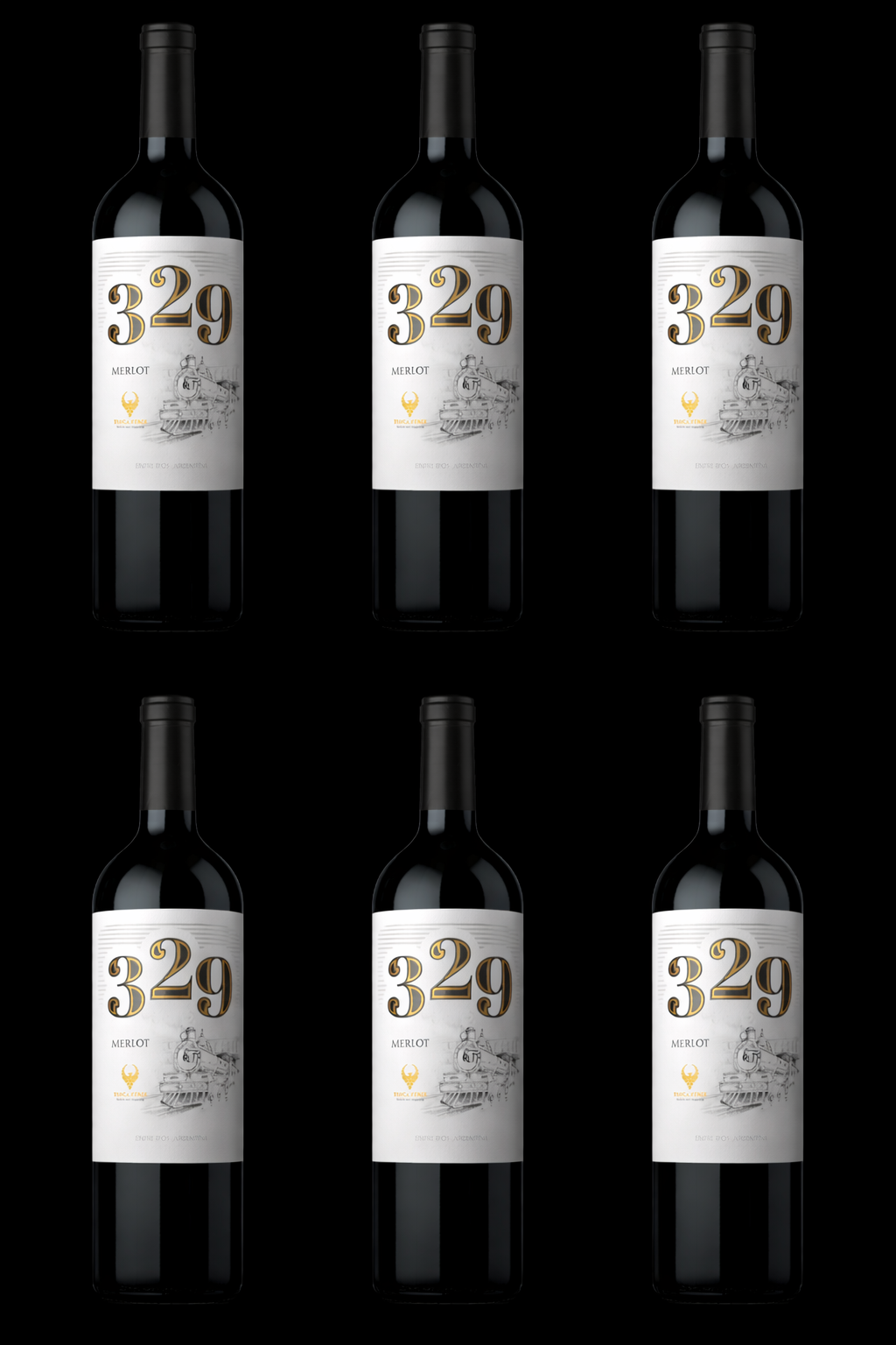 Vino 329 Merlot CAJA x 6 botellas añada 2024