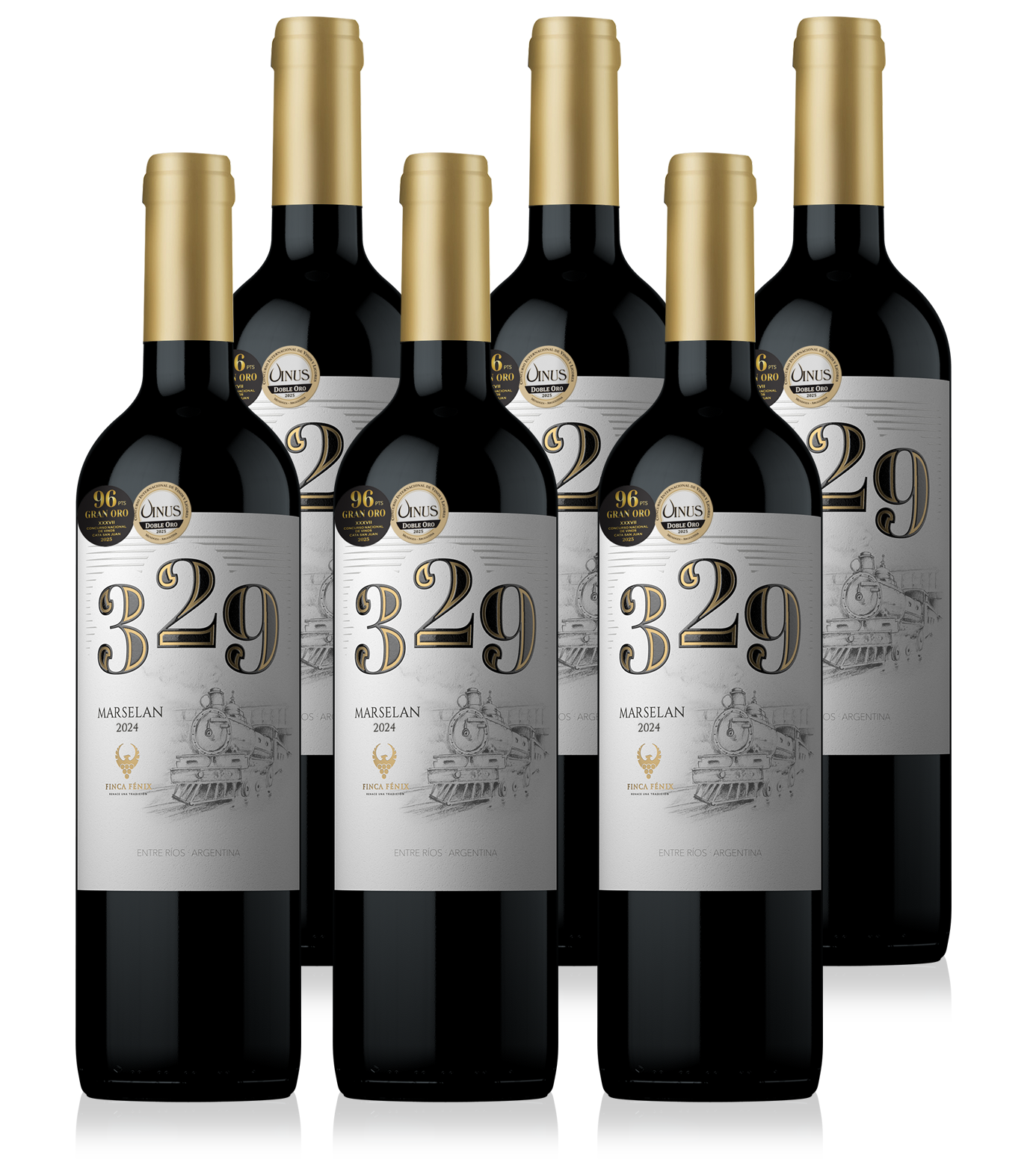 Vino 329 Marselan 2024 - DOBLE ORO y GRAN ORO - caja x 6