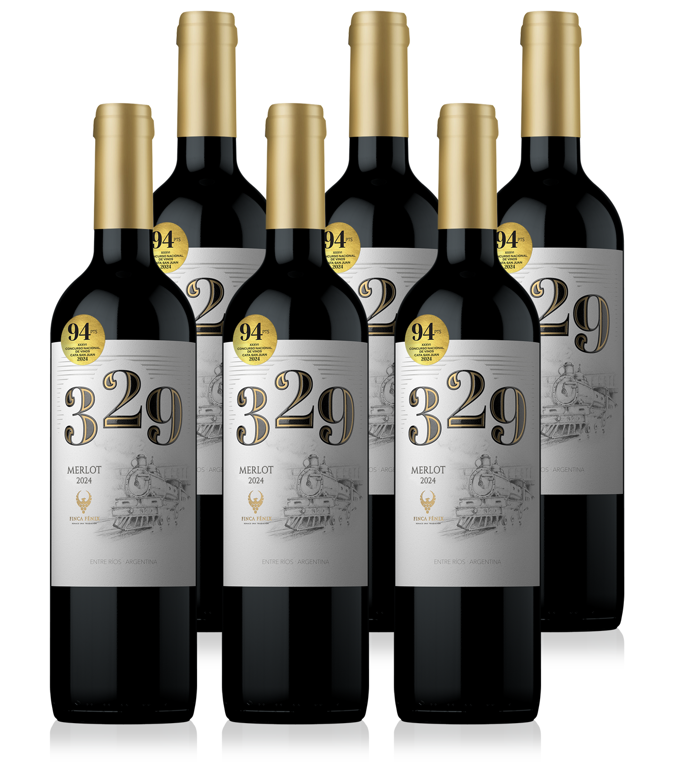 Vino 329 Merlot 2024 - caja x 6